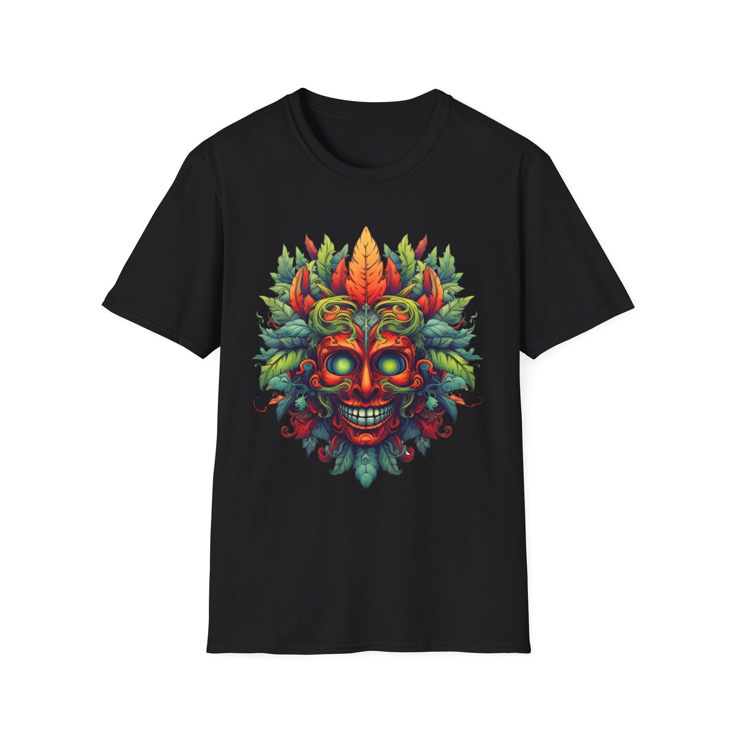 Colorful Skull Weed Marijuana Herb 420 T-Shirt Design