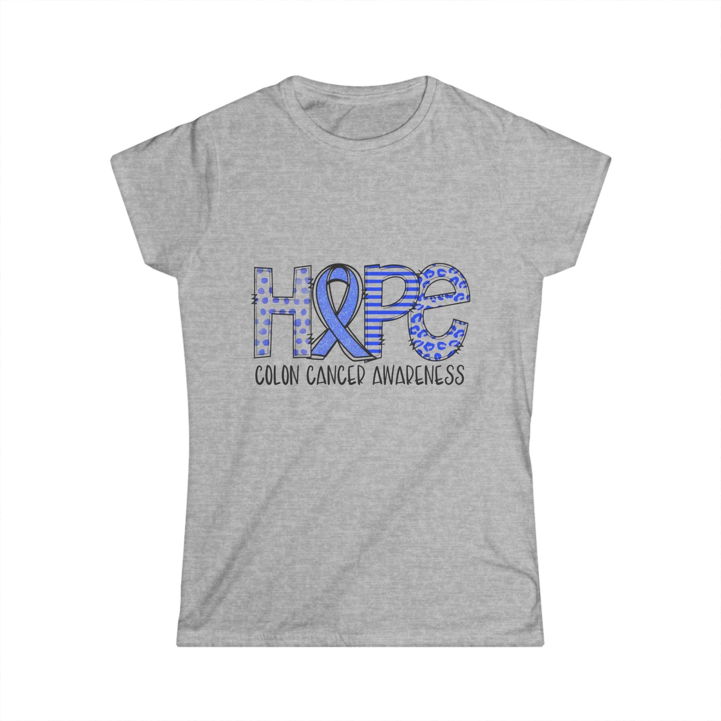 Women's Colon Cancer Awareness Tee, Support Shirt, Gift for Cancer Fighters, Breast Cancer, Awareness Day Shirt, Rainbow Design