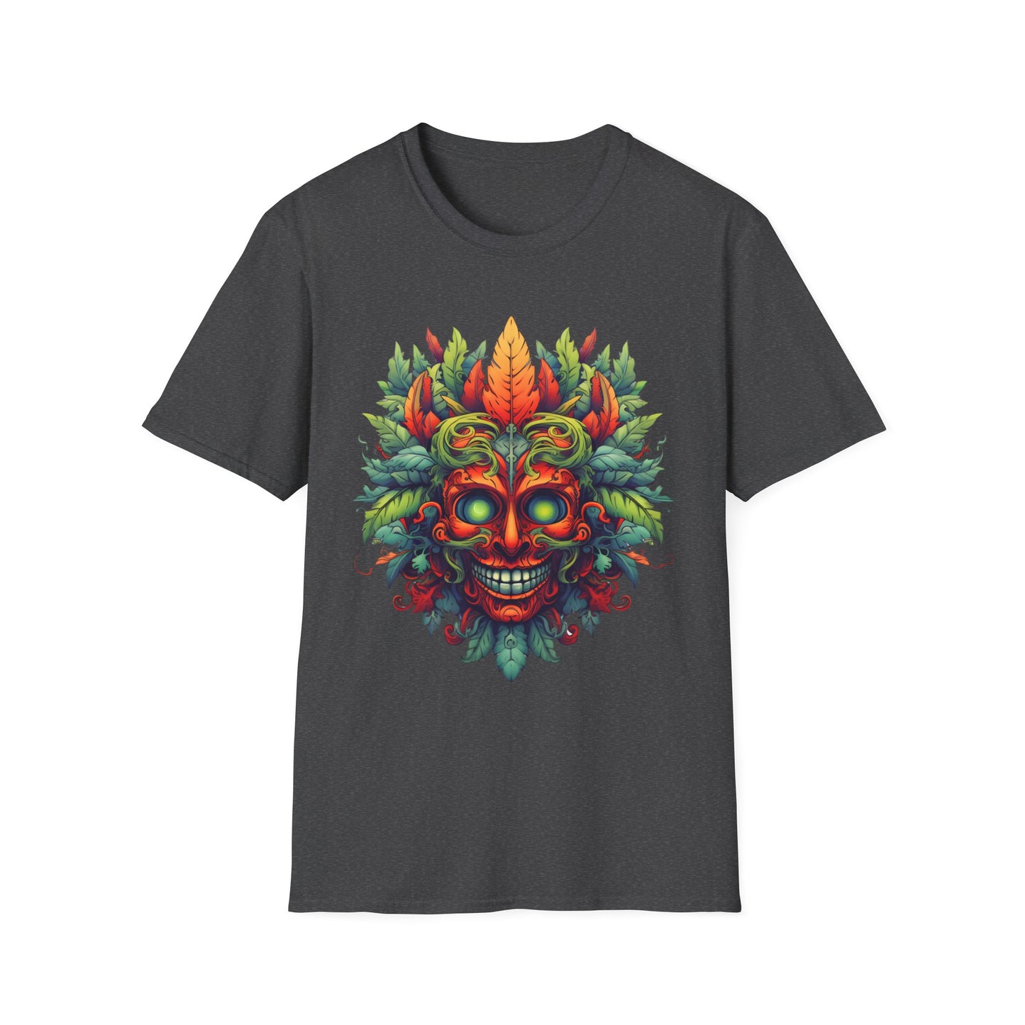 Colorful Skull Weed Marijuana Herb 420 T-Shirt Design