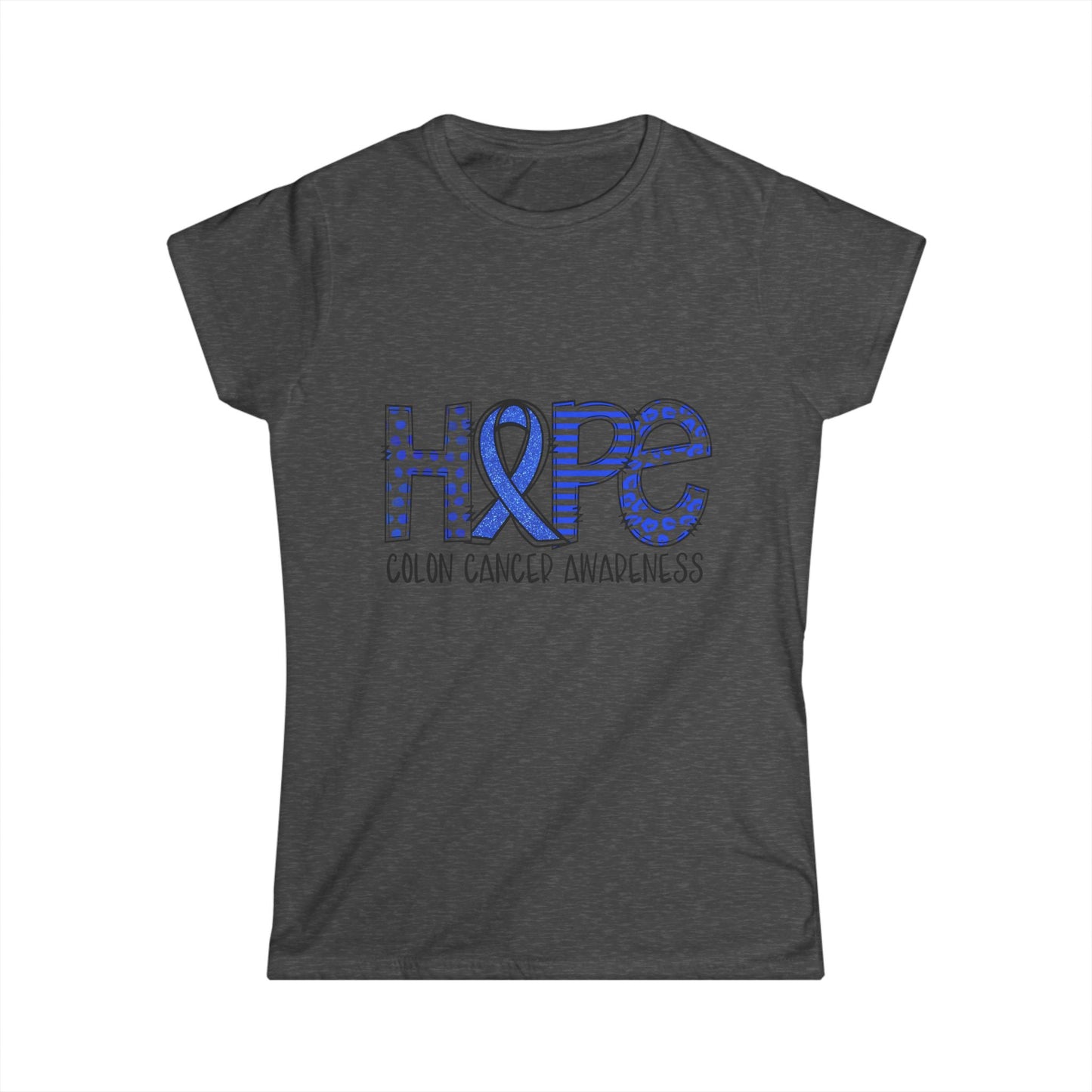 Women's Colon Cancer Awareness Tee, Support Shirt, Gift for Cancer Fighters, Breast Cancer, Awareness Day Shirt, Rainbow Design
