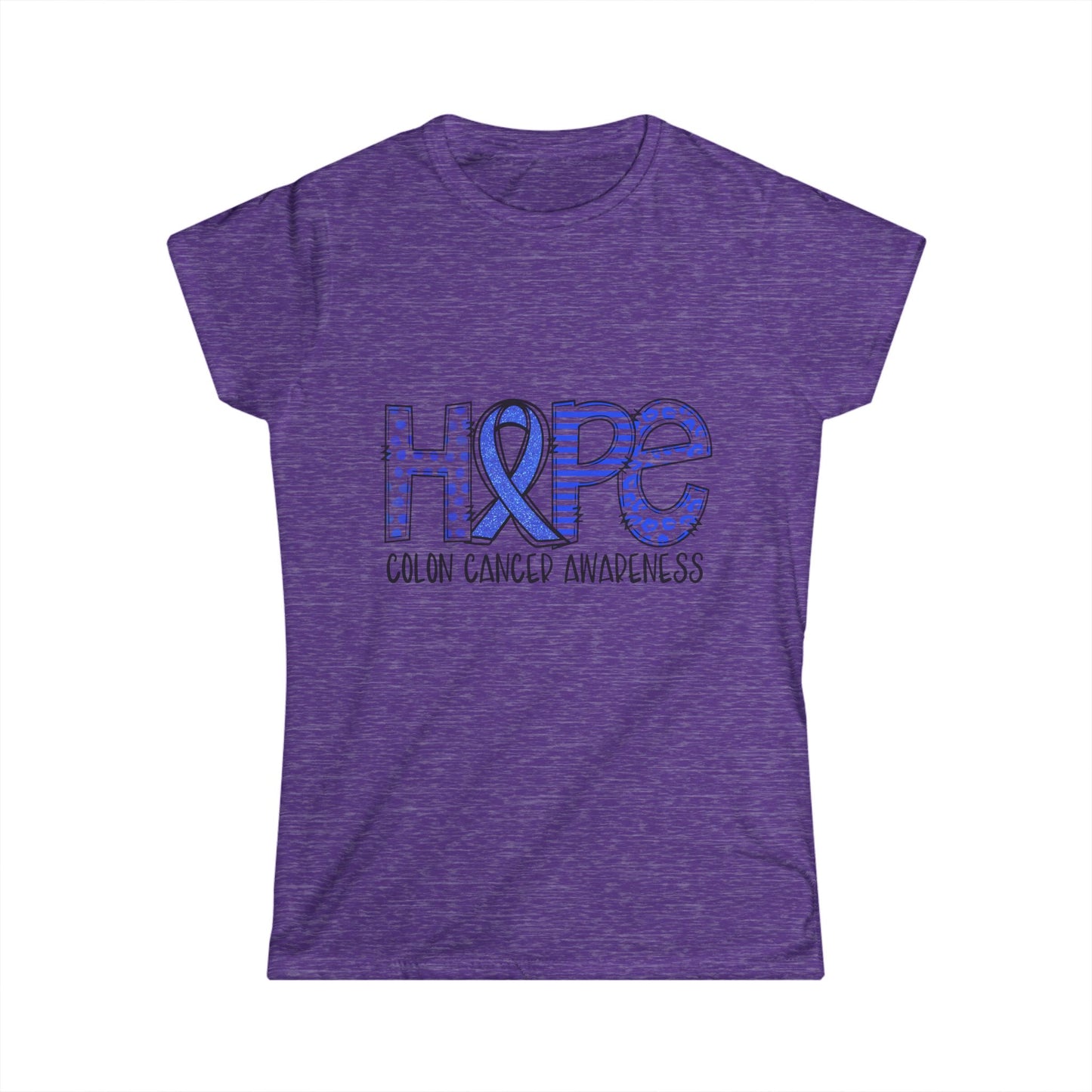 Women's Colon Cancer Awareness Tee, Support Shirt, Gift for Cancer Fighters, Breast Cancer, Awareness Day Shirt, Rainbow Design