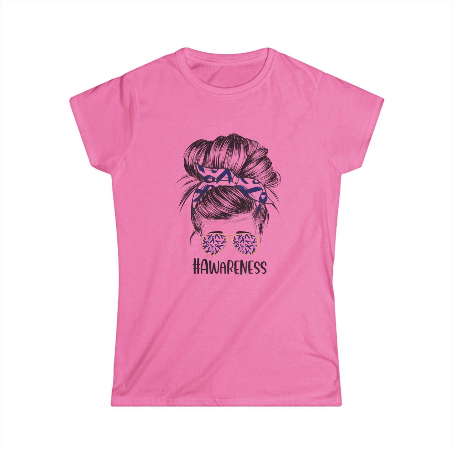 Women's Colon Cancer Awareness Tee, Support Shirt, Gift for Cancer Fighters, Breast Cancer, Awareness Day Shirt, Rainbow Design