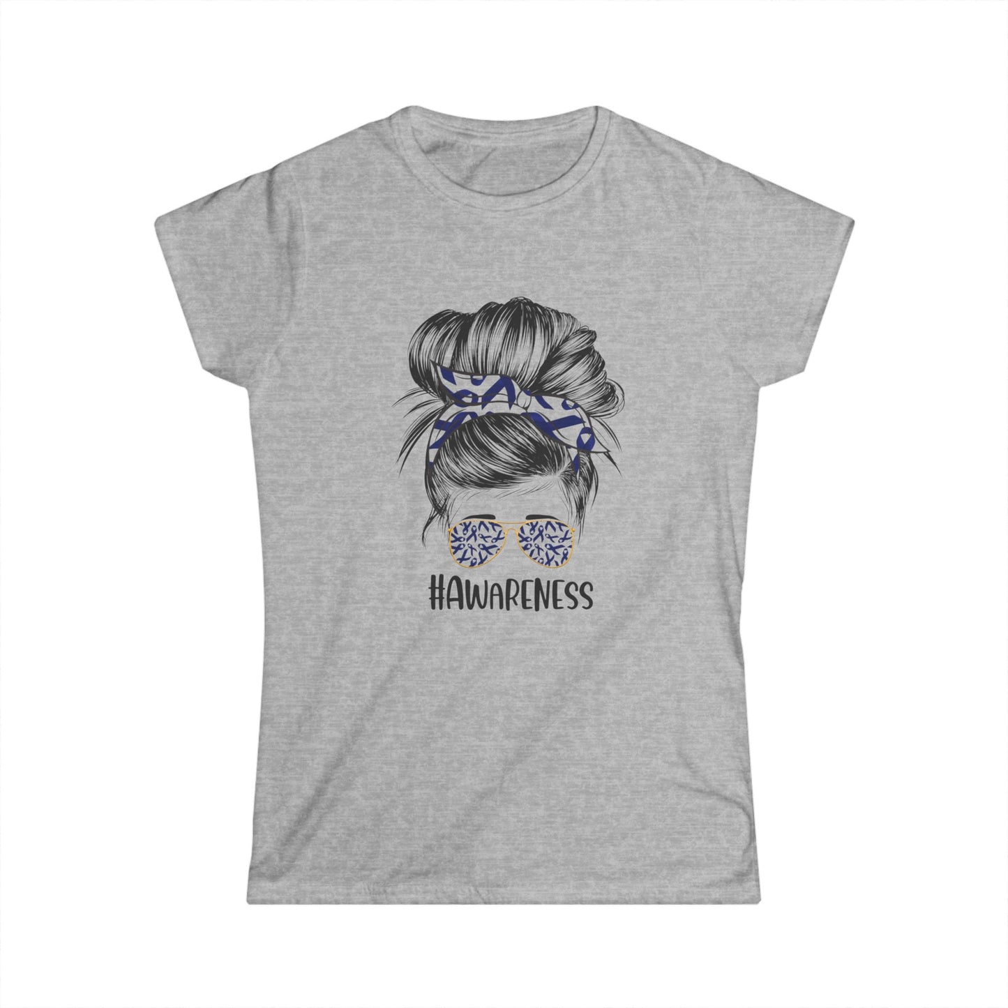 Women's Colon Cancer Awareness Tee, Support Shirt, Gift for Cancer Fighters, Breast Cancer, Awareness Day Shirt, Rainbow Design
