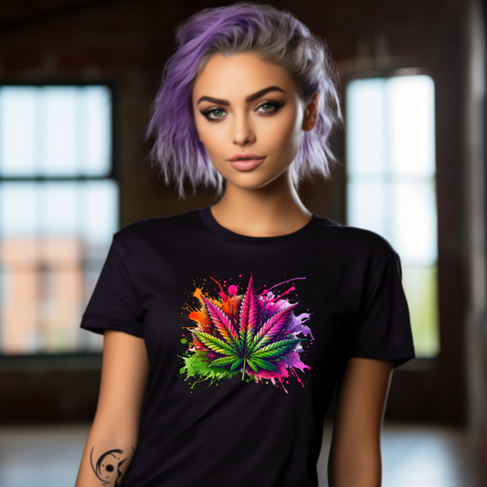 Colorfull Weed Marijuana Herb 420 T-Shirt Design